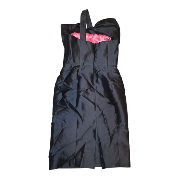 MILLY Black Dress with BIG BOW ACCENT - Size 2 - Picture 3 of 10